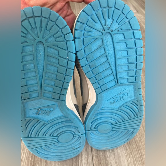 Mens Nike Dunk Low GS Chargers Denver Nuggets UCLA Grey Blue Yellow Shoes - Picture 6 of 6